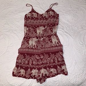 Jumper shorts with strapy top and elastic waist